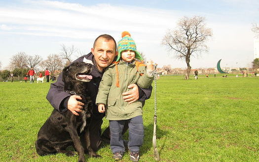 PHOTO: A family-style New Year's resolution: Spend some time outdoors every day. Walking the dog is a great option. Photo from Wikipedia, courtesy Alessandro Zangrilli.