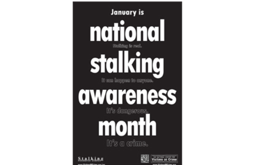 GRAPHIC: Domestic violence prevention groups across the country are spreading the word about National Stalking Awareness Month.