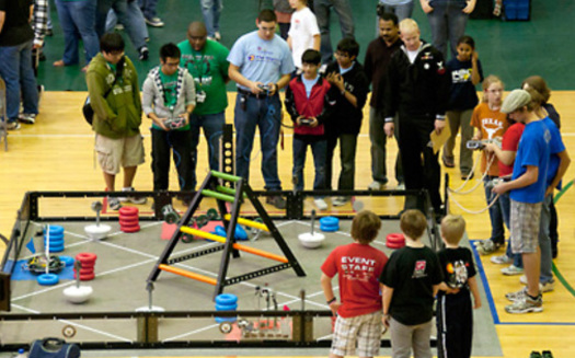 PHOTO: Kids around the country are building robots to enter in competitions. Toppenish Middle School is sending four teams to the next competition, Apr. 17-20, in Anaheim, Calif. Photo courtesy University of Texas-Dallas.