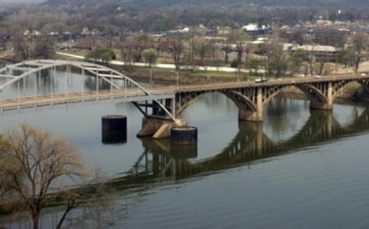 PHOTO: Arkansas river looking across to Little Rock.  Image credit: Belinda Hankins Miller
