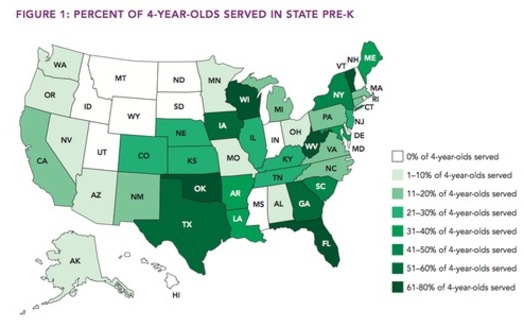 GRAPHIC: Colorado ranks 20th in the in nation in access of 4-year-olds to preschool and 10th in the nation for access of 3-year-olds. Graphic courtesy NIEER.