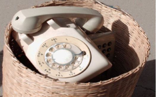 PHOTO: Are land-line phones headed for the trash? Courtesy: Beth Blakeman