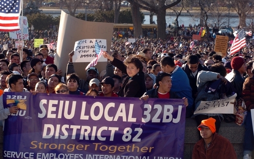 Photo: Tens of thousands of immigration reform advocates will rally in Washington, D.C., this week. Photo courtesy: 32BJ SEIU