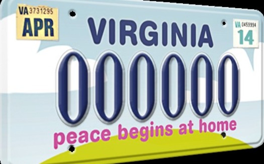 GRAPHIC: New license plate will help fund domestic and sexual violence prevention program in Virginia. Image credit: Virginia Sexual and Domestic Violence Action Alliance