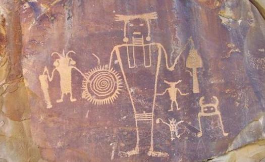 PHOTO: Petroglyphs and pictographs of past centuries are among the attractions at Dinosaur National Monument. This pictograph is in the McKee Springs area. Courtesy of National Park Service.
