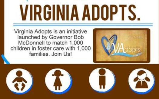 Graphic: Virginia Governor Bob McDonnell is under pressure to expand his adoption initiative. Graphic from Executive Office of the Governor