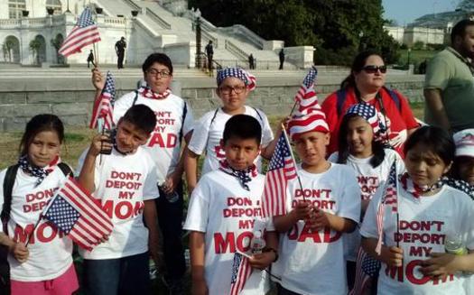 Photo: Children of immigrant families participate in immigration rally on Capitol Hill. Photo credit: First Focus