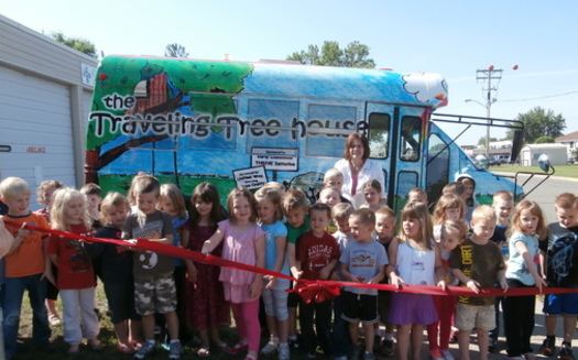PHOTO: The Traveling Treehouse brings education and activities to child care centers, festivals and housing complexes. CREDIT: Pope County Family Collaborative