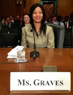 PHOTO: Sex trafficking survivor Asia Graves shared her story with a congressional committee  investigating the exploitation of children in foster care. Courtesy of FAIR Girls.