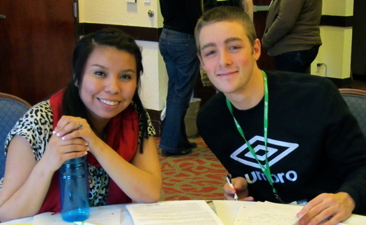 PHOTO: Haley and Royce are two of the youth facilitators participating in this week's foster youth summit in Grande Ronde. Courtesy of Oregon Foster Youth Connection.