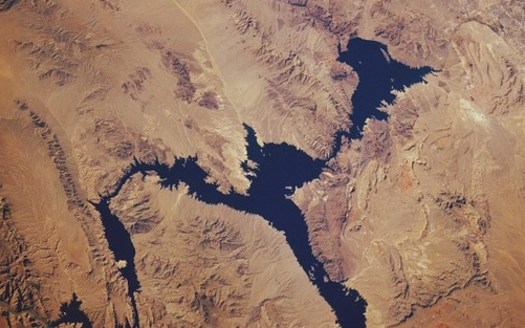 PHOTO: Communities in Nevada and the Southwest are taking time out this week to recognize the role of the Colorado River. In addition to being the primary source of drinking water for much of the Silver State, the river also feeds Lake Mead, which provides nearly $3 billion each year for the states recreation economy. Photo credit: NASA