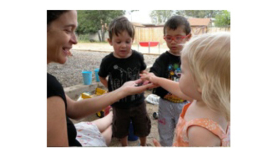 PHOTO: These Santa Fe children are involved in early learning at a family childcare home.<br />Courtesy of TEACH Early Childhood, a project of NM Assn. for the Education of Young Children.<br />