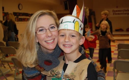 Photo: Kelly Langston with son at a school event. Courtesy: Langston