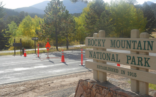 Photo: Closed entrance to Rocky Mountain National Park. Courtesy: National Parks Conservation Association.