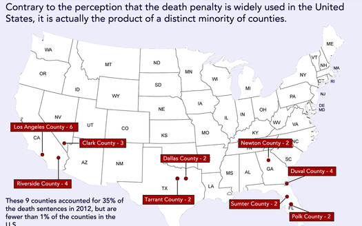 Photo: According to a new report, Maricopa County is fourth in the nation for pending death penalty cases, and tenth-highest for executions over the last 45 years. Courtesy Death Penalty Information Center.