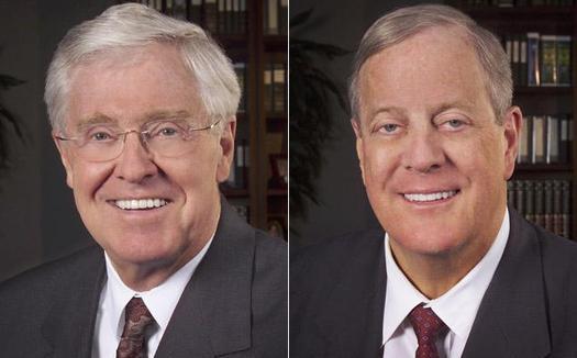 Oil billionaire brothers Charles (L) and David Koch founded two so-called dark-money groups that are already pouring anonymous donations into political ads attacking Congressman Nick Rahall. PHOTO by CPI.