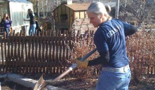 PHOTO: Yard and garden cleanup are just some of the tasks for volunteers on this National Day of Service. Close to 200 people in central Oregon have signed up for three major painting and fix-up projects for nonprofit groups. Photo courtesy Volunteer Connect.  