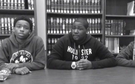 PHOTO: Students from Northwest Academy of Law High School in St. Louis produced a video for the American Friends Service Committee's annual contest in which they explain their vision for federal budget priorities. Image courtesy of AFSC.