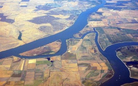 PHOTO: Sacramento-San Joaquin Delta aerial view. An environmental group is calling on the federal government to provide drought relief to Delta and northern California farmers and business owners, and not just those on the west side of the San Joaquin Valley. Credit: Creative Commons