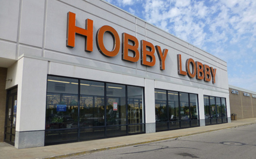 PHOTO: Hobby Lobby took its case to the U.S. Supreme Court on Tuesday, with company owners arguing that they shouldn't have to provide contraception coverage for workers because it conflicts with their religious beliefs. Photo credit: Nicholas Eckhart
