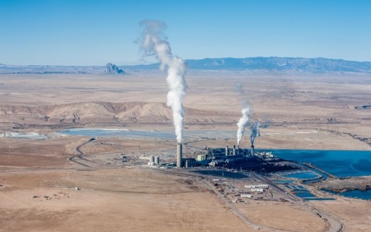 PHOTO: Conservation groups are opposing a new 25-year lease for the coal-fired Four Corners Power Plant. Photo credit: EcoFlight and San Juan Citizens Alliance.