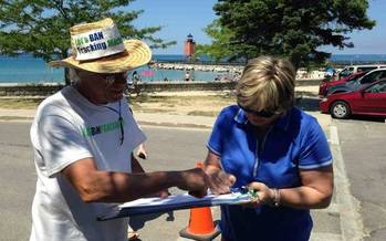 Supporters of a measure to ban fracking have until Nov. 11 to obtain the signatures required to put the issue on the November 2016 ballot. Photo courtesy of Committee to Ban Fracking in Michigan.
