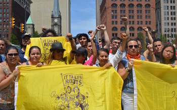 Community organizers from across the country are participating in the People's Caravan. (Grassroots Global Justice)