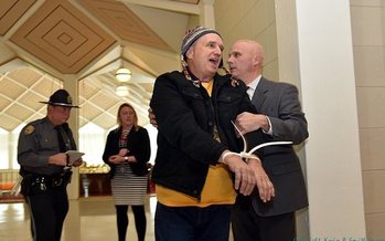 Orange County resident Tom High has been arrested three times for civil disobedience at the General Assembly.  (Courtesy of Kevin Smith)