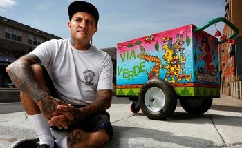 Residents of Denver's Westwood neighborhood, including Santiago Jaramillo, are working to raise awareness about climate change in the community. (Joe Mahoney/The Colorado Trust)